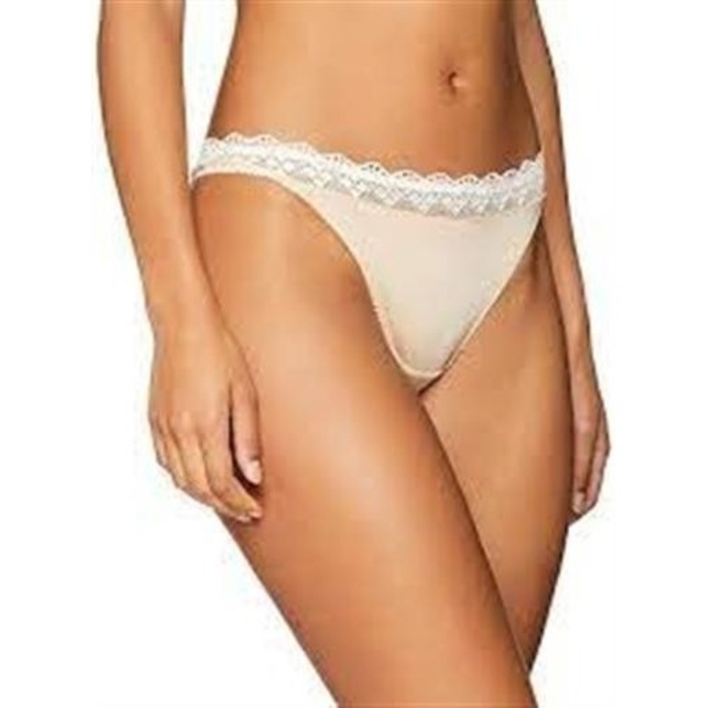 New Heidi Klum Beige Scallop Thong XL H37-1167B #86804